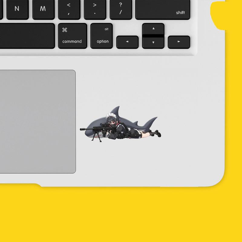 Ellen Joe Maid Sniper Sticker, Ellen Joe Tactical Waifu with Rifle Sticker, Funny Cute Anime Design Decal