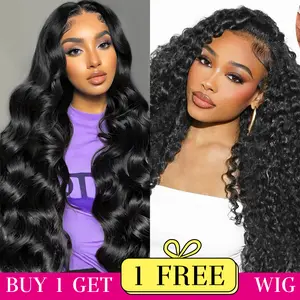 NEW Comb Sale[30'' &30''] "Buy 1 Get 2 Wig" 13x4 Body Wave & Deep Wave & Straight Lace Front Wigs Human Hair 180% Density Human Hair Wigs for Black Women