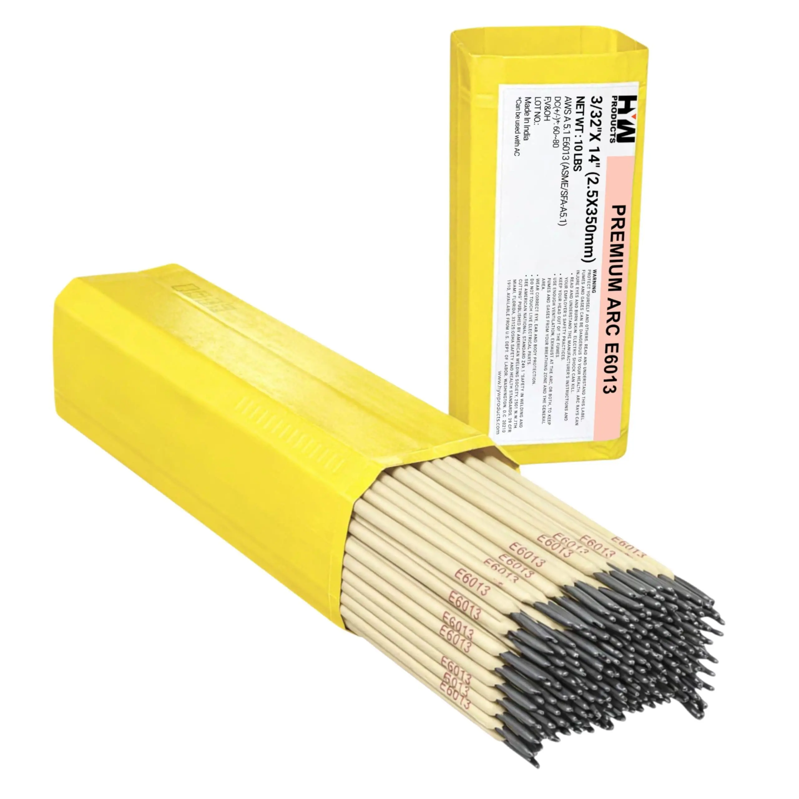 E6013 Premium Arc Stick Electrodes, 3/32in x 14in Welding Rods, 10-lb Box for Parts Repair, Welding Accessories
