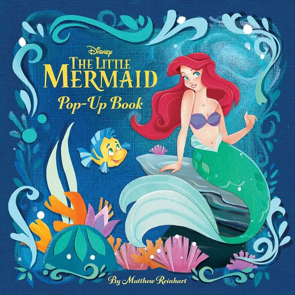Disney The Little Mermaid Interactive Pop-Up Book - Reinhart Pop-Up Studio, Children's Literature & Art Interactive Storybook, Interactive Book