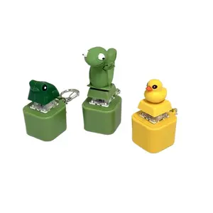 Unisex Christmas Fidget Keychains - Lizard, Spinning Quack Duck & Frog Croaking, Lights & Realistic Sound, Durable ABS Plastic For Stress Relief & Relaxation