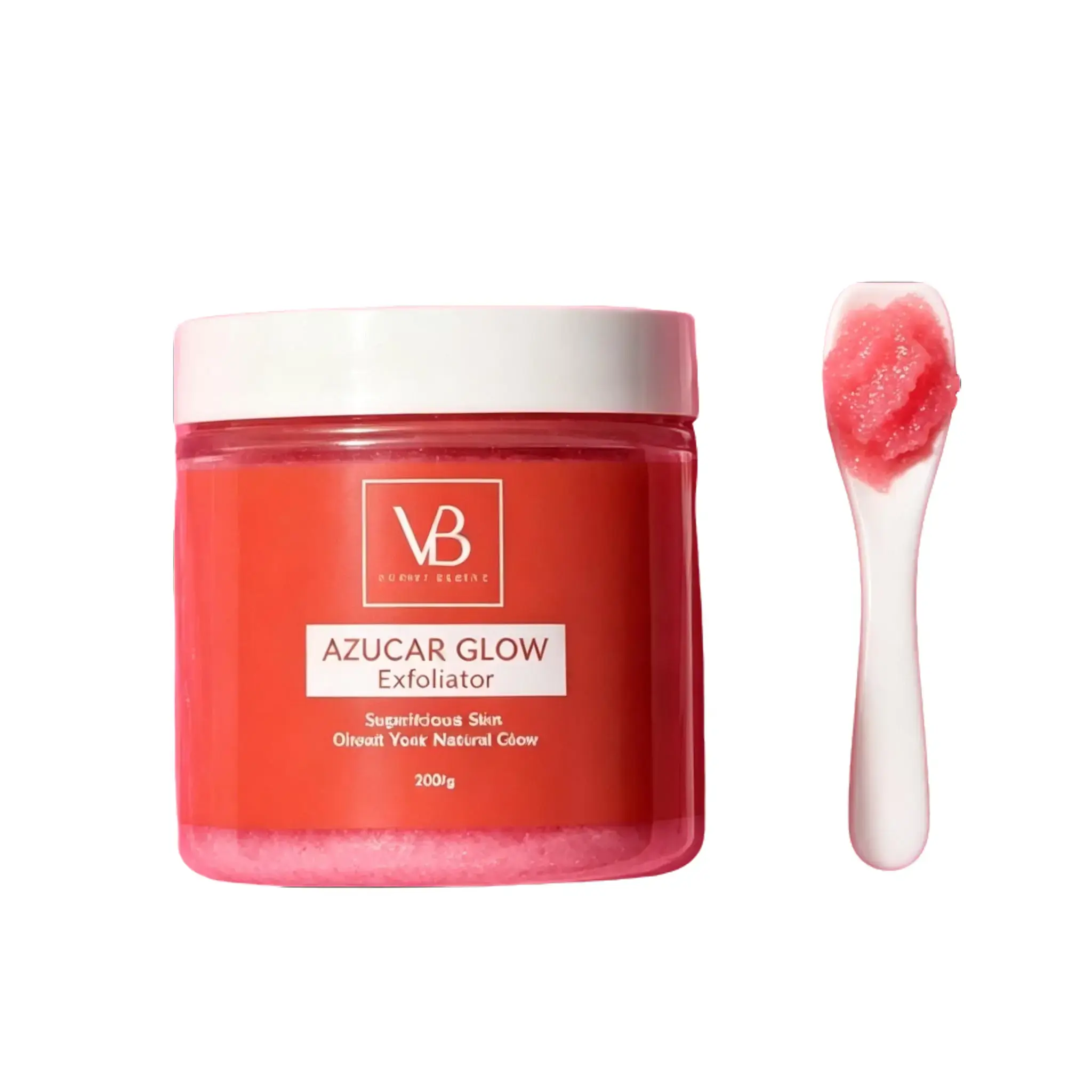 VB Azucar Glow Sugar Scrub | Natural Hydrating Facial Exfoliant, Deep Clean Pores & Boost Glow, Fix Dull Rough Skin in Minutes