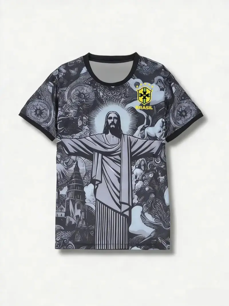 Brazil Special Edition Football Team Jersey, 3D Printed Sports T-Shirt