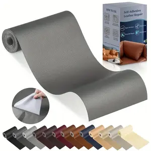 Leather Repair Patch for Furniture 4x63inch  /20x54inch  Self Adhesive Kit for Car Seats Sofas Jackets Couches Chair Brown Waterproof Wear Resistant Easy Application
