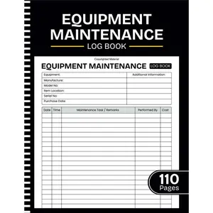 Equipment Maintenance Log Book: Machinery & Equipment Maintenance Log | Service Tracker for Repairs, Inspections, and Routine Check-ups | 8.5" x 11" Inches, 110 pages Log Book