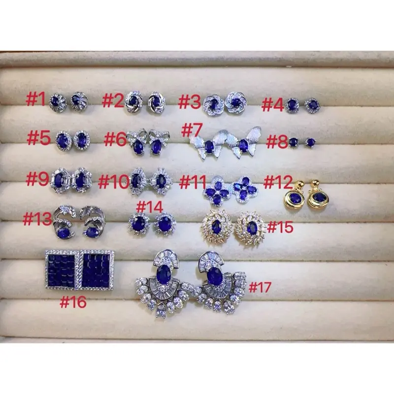 <PingEast jewelry > Blue sapphire earrings <PingEast jewelry > Blue sapphire earrings