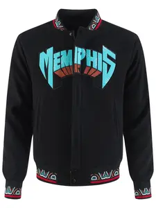 Men's Baseball Jacket Casual Fashion Black High-End Embroidered Zipper Long Sleeve College Style Streetwear Sportswear