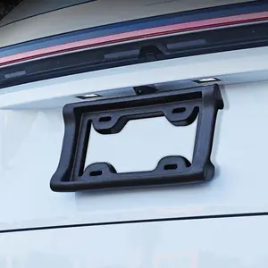 Car License Plate Holder, Anti-collision License Plate Holder with Mounting Screw Cover, Universal Car Exterior Accessories for Car Decoration