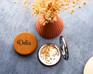 Personalized Compact Mirror, Personalized Travel Mirror, Thoughtful Gift for Any Occasion, Pocket Size Mirror, Custom Leather Compact Mirror, Custom Pocket Makeup Mirror, Gift For Mom, Gift For Sister