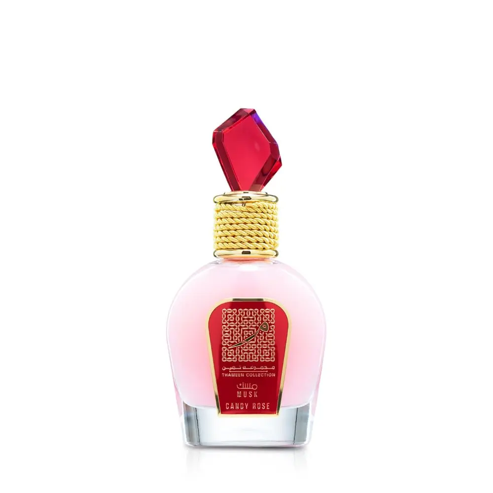 Musk Candy Rose Thameen Collection Eau de Parfum Spray for Women, 3.4 Ounce by Lattafa