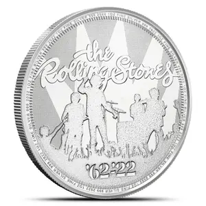 2022 Royal Mint Rolling Stones Music Legends 1 oz Silver Coin - In Mint Capsule