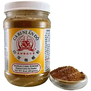 Madras Curry Powder, (Cà Ri Nị Ấn Độ) - 16 Ounce