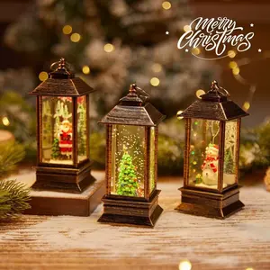 decoration party Lighted Christmas Tree  Snow Globe Water Lantern with Swirling Glitter Decoration for Christmas Home, Living Room, Battery Operated  Powered ﻿ christmas light amp rv extension cord  jar