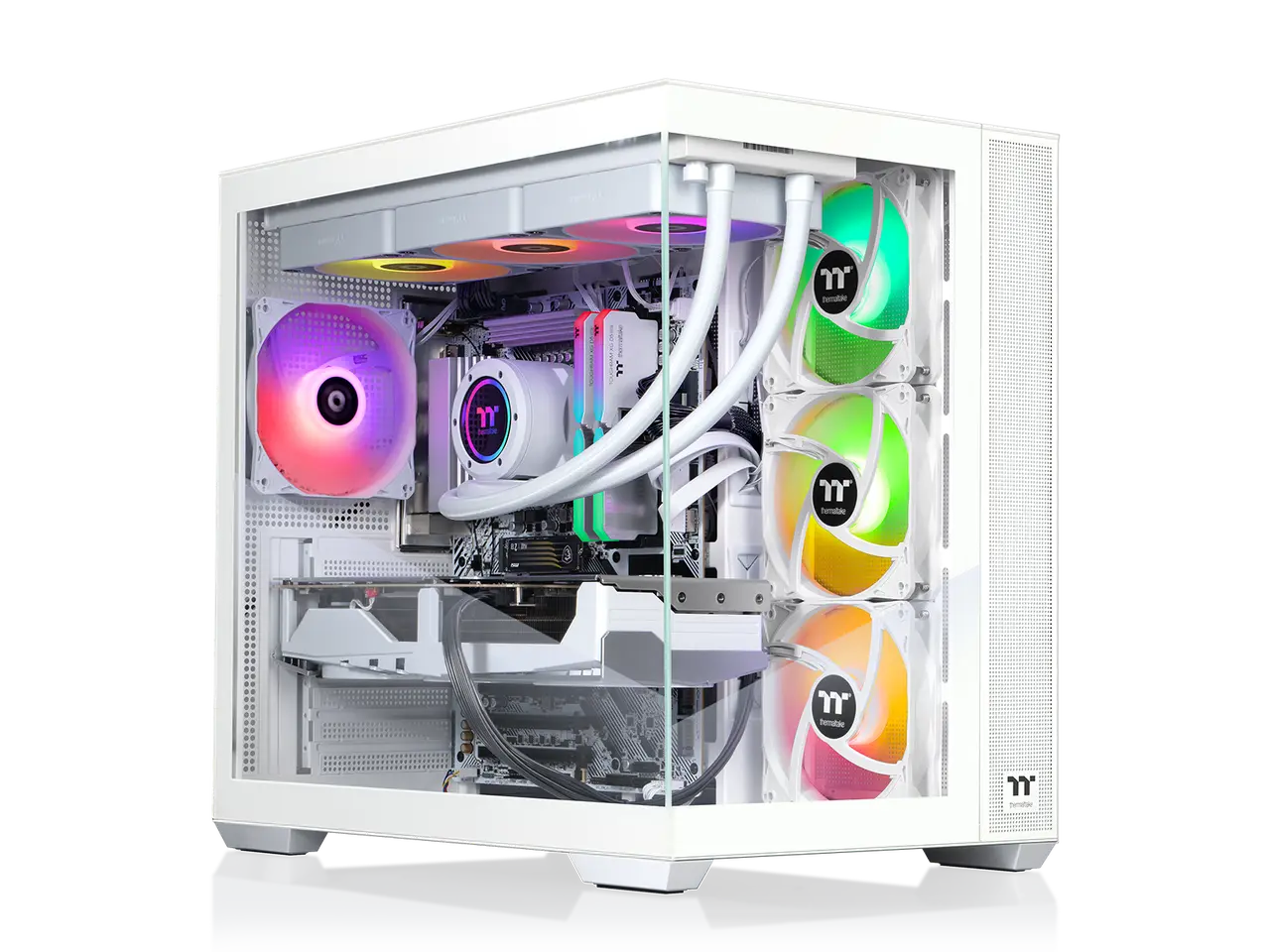 Thermaltake LCGS NE 9897X-V380S Gaming Desktop (AMD Ryzen 7 9800X3D, ToughRam 32GB DDR5 6000MT/s RGB Memory, AMD Radeon RX 9070 XT, 2TB NVMe M.2, WiFi, Windows 11) N38S-B850-97X-LCS