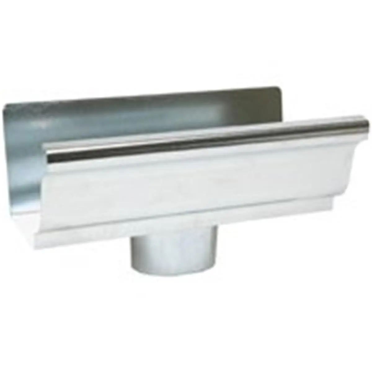 Amerimax Home Products 5-in Galvanized Steel Gutter End, 2x3-in Downspout Outlet for Rainwater Control Systems