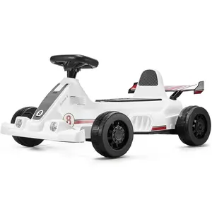 Electric Go Kart 6V Drift Go Cart for Kids Ages 2+ Strong Motor White Electric Go Kart 6V Drift Go Cart for Kids Ages 2+ Strong Motor White