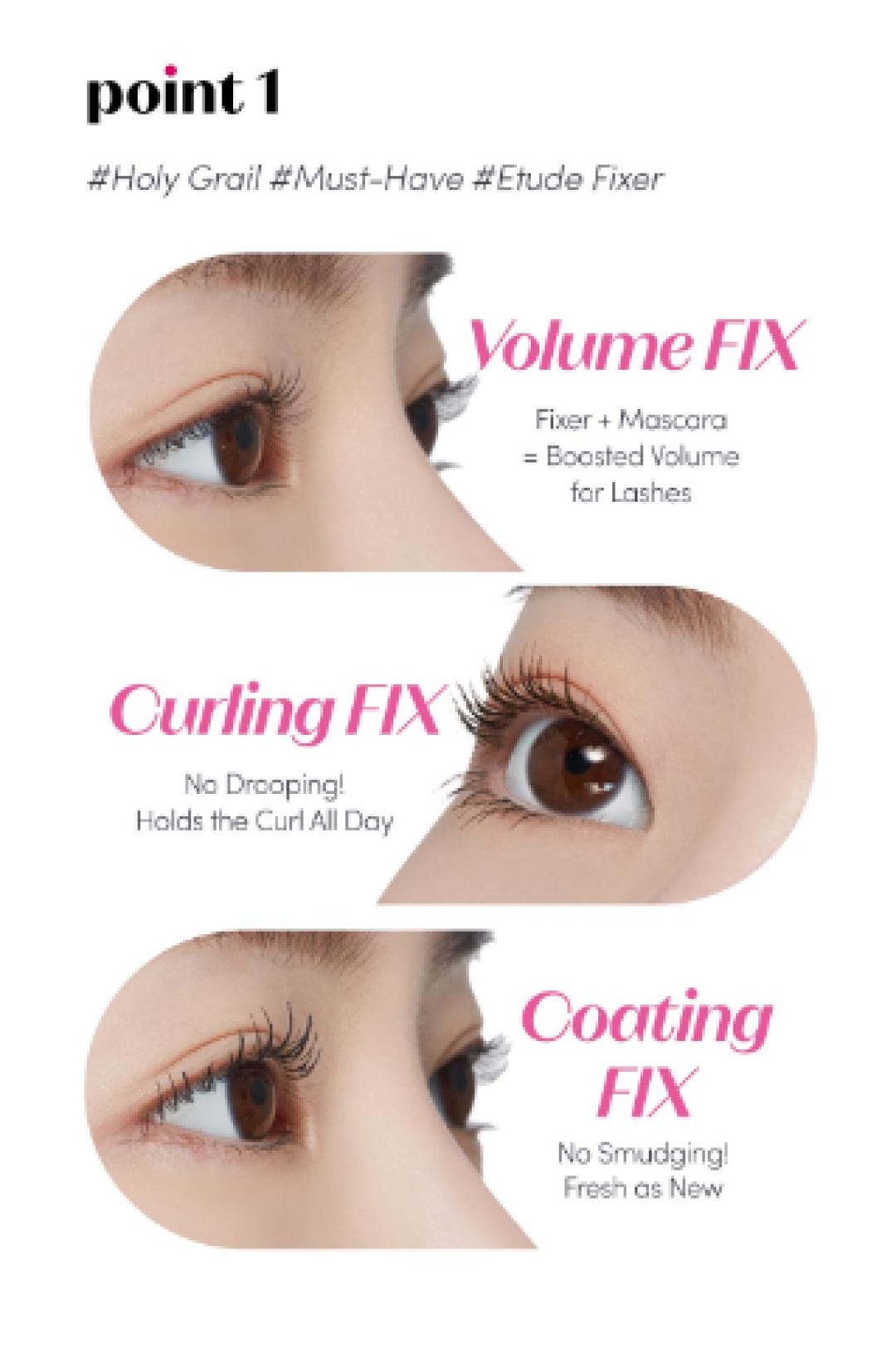 [ETUDE Official] Curl Fix Mascara & Dr. Mascara Fixer Set | 24H Smudge Proof Lashes | Volumizing & Lengthening | Waterproof & Clump-Free