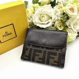 Pre-owned FENDI As Shown Mini Bags Zucca Canvas Bi Fold Wallet fe8416cc