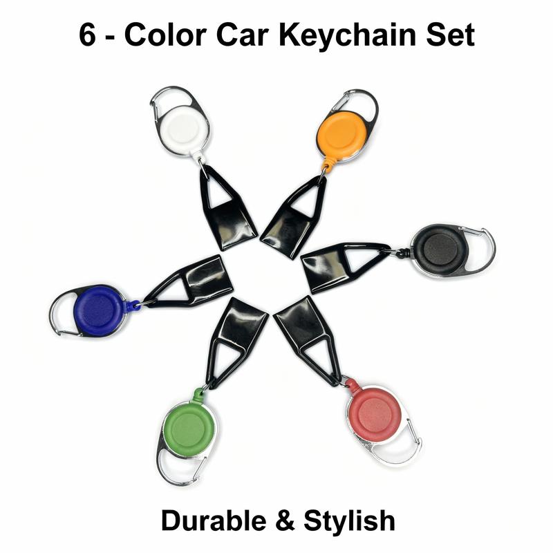 Tier's Haven 6 Pcs Retractable Lighter Leash, Keychain Lighter Holder with Clip Classic Lighters Cover Single Clip for Convenience Multicolor Lighters Strap