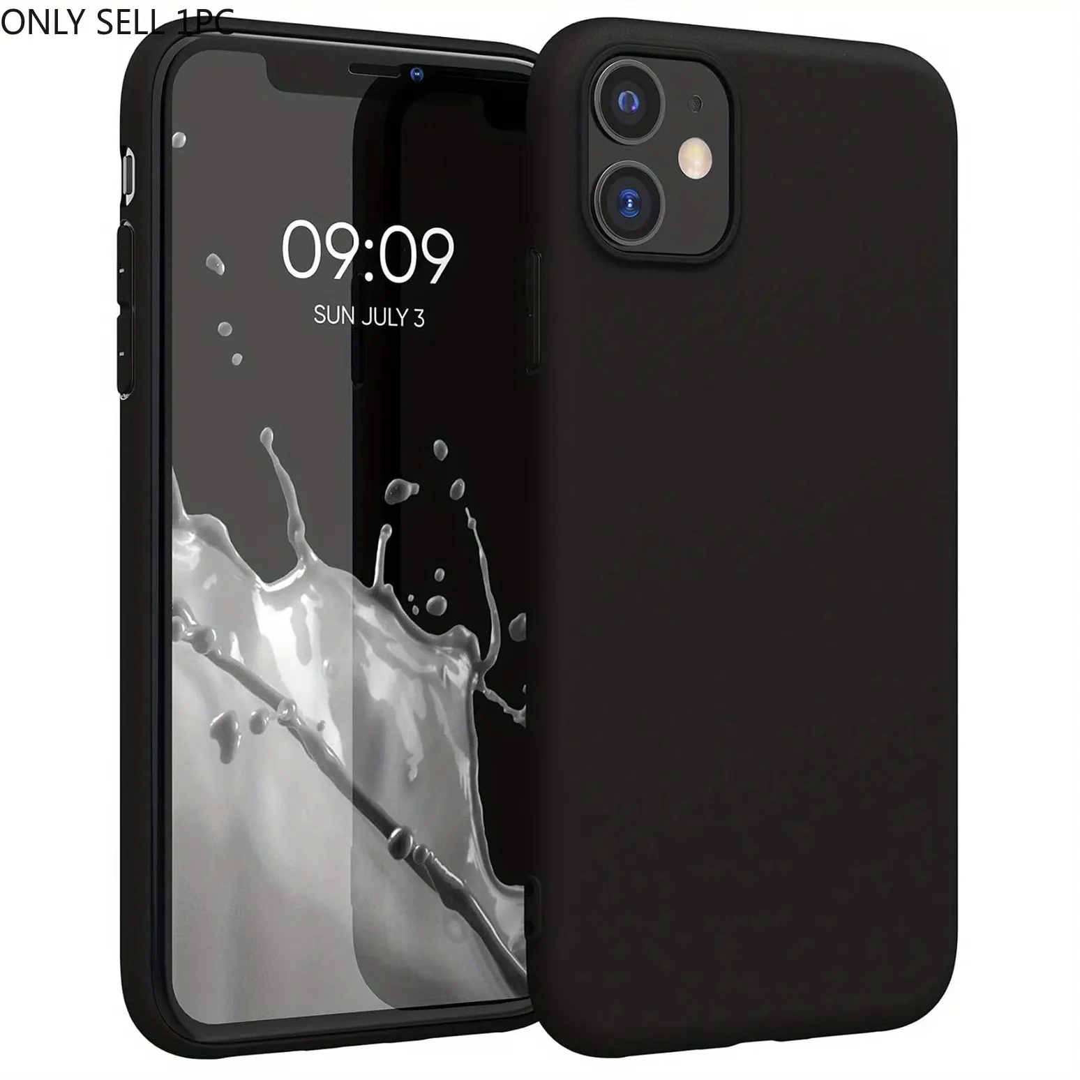 Mobile Phone Case For Apple iPhone 11, Slim Shockproof Flexible Black Matt Soft Silicone Protective Phone Case Cover Shockproof Smartphone Accessories