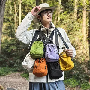 2-in-1 Lightweight Multifunctional Crossbody Bag, Casual Shoulder Bag Water Bottle Holder with Phone Pocket, Cup Carry Sling for Cycling, Hiking