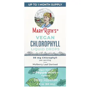 MaryRuth's Vegan Chlorophyll Liquid Drops, Peppermint , 50 mg , 2 fl oz (60 ml)