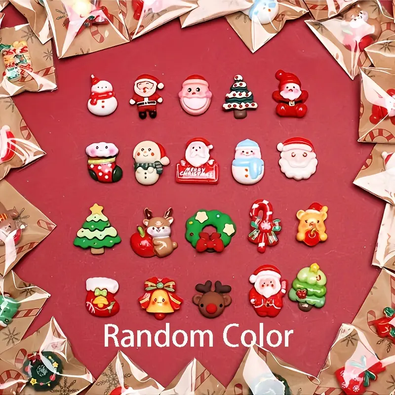 Mixed Resin Christmas Fridge Magnets, Santa Claus, Snowman, Christmas Tree Various Styles Decoration, Suitable for Holiday Gifts, Holiday Gift Giving, Christmas Snowman Ornaments, Tree-Shaped Magnets, Snowman Style, Santa Claus