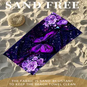 Super soft beach towel, enlarged and thickened, super absorbent polyester fiber, a must-have for outdoor beach vacations, portable quick drying bath towel, colorful solid color, lightweight picnic pad, beach sunscreen towel, travel and leisure blanket