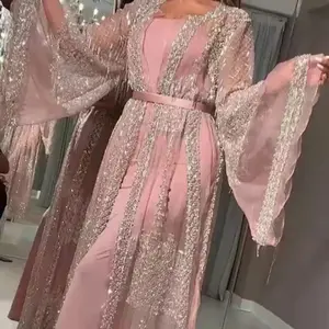 Glamorous Sequin - Embellished Pink Gown Set Perfect For Evening Galas, Wedding Receptions & Red Carpet Moments, Dazzling Elegant prom dresses bridesmaid dresses mother bride dress Formal Flared