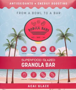 Bobica Bars Superfood Glazed; High Antioxidant Granola Bar