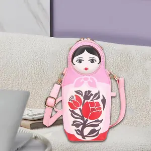 Russian Dolls Crossbody Bag Adjustable Shoulder Strap Portable Casual Shoulder Bag for Fishing Camping Traveling Riding Gym