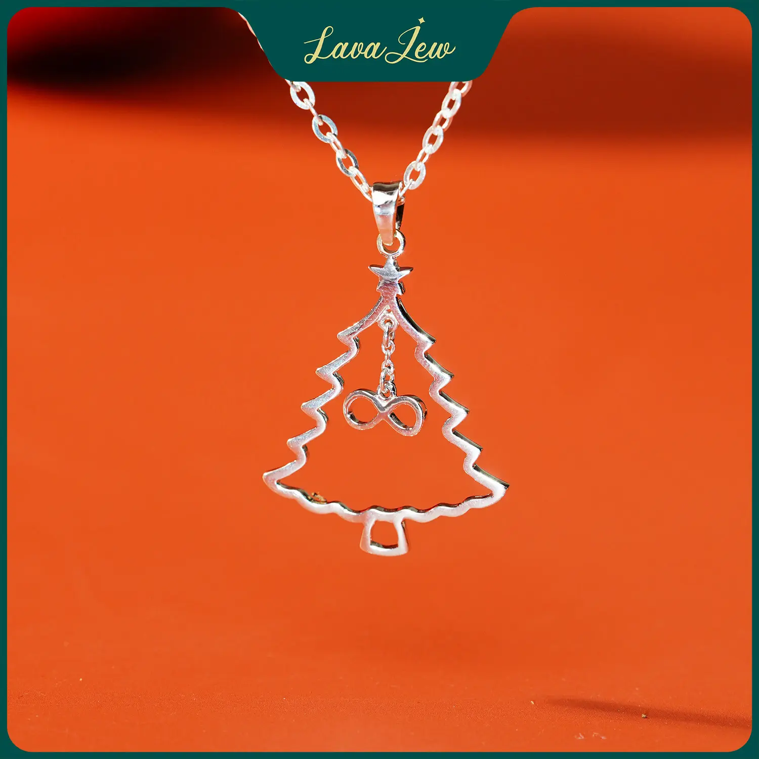 LavaJewelry Infinite Christmas Tree Necklace, Christmas Tree Necklace, Necklace for Man and Woman, Girls, Jewelry Gift