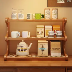 Multi-Layer Bookshelf Kitchen Organizer Rack, Cup Holder, Home Office Desktop Storage Shelf, Durable Design, Space-Saving Solution