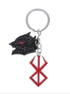 Anime Themed Keychain, Cute Cartoon Dog Design Keychain for Men & Women, Trendy All-match & Exquisite Keychain for Birthday Gift, Gothic Cross Keychain, Cool Keychains