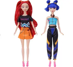 【Christmas gift】11.5" Demon Hunter Doll with Box,Cute Halloween Toys, Gifts for Collectors（Blue and Red）