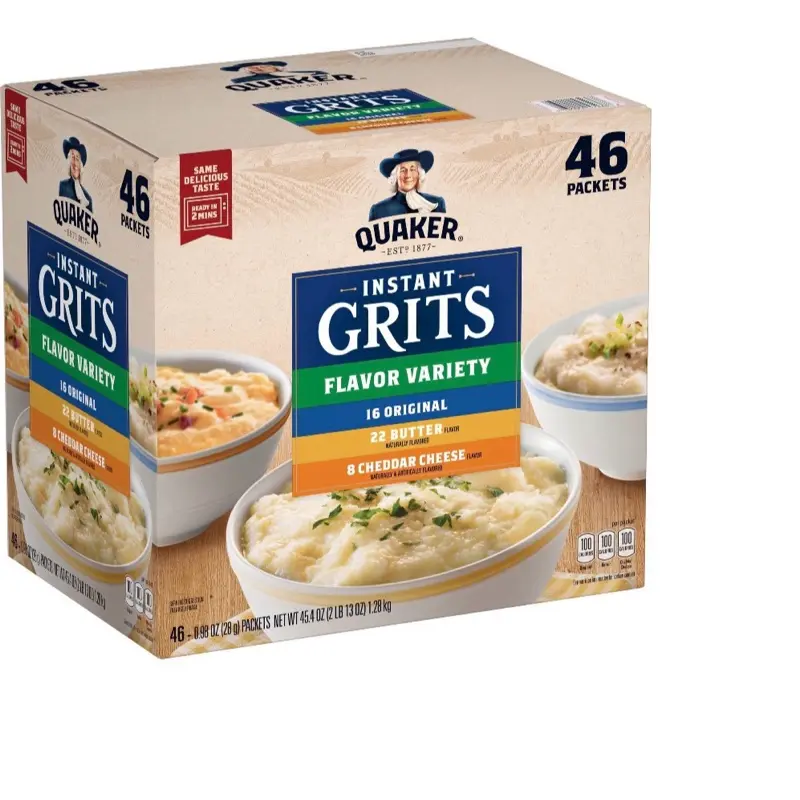 Quaker Instant Grits Variety Pack - 0.98 oz Each, 46 Count
