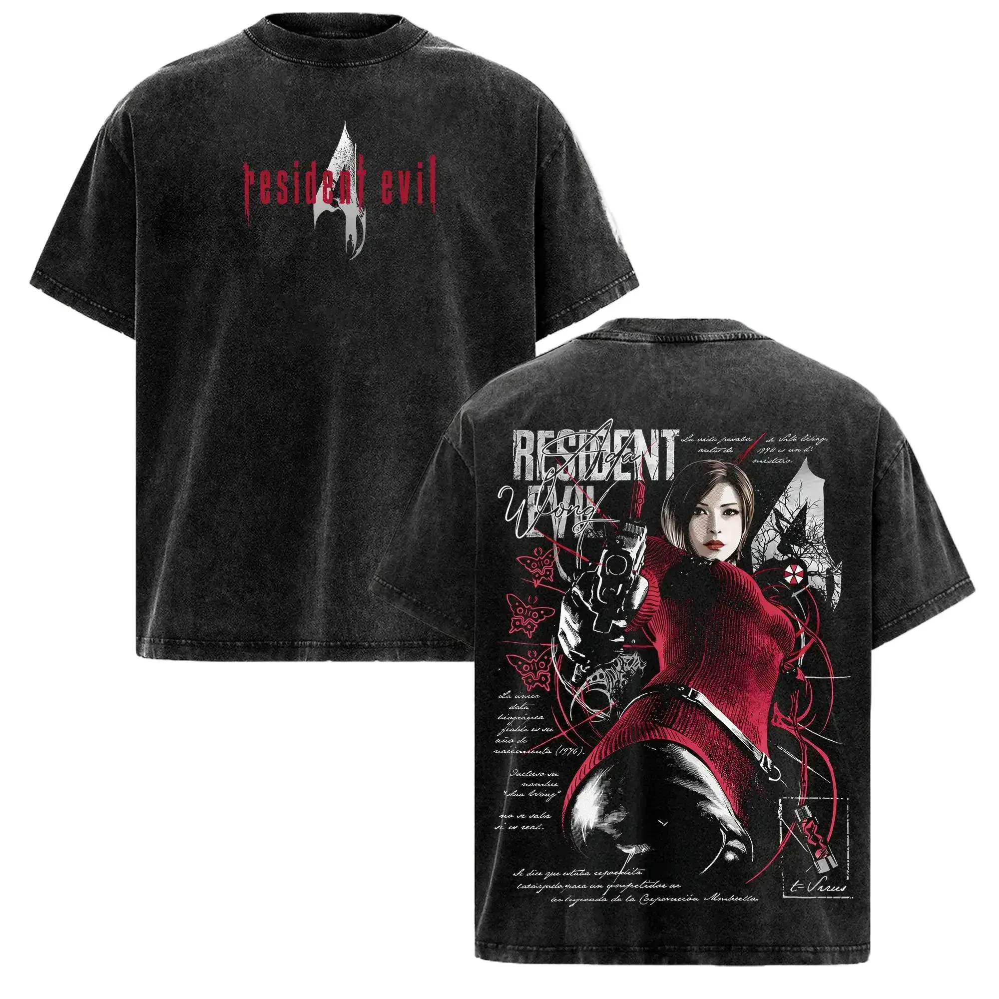 Ada Wong Secret Agent T-Shirt – Resident Evil Double Printed Graphic Tee, Fashion Cotton, Full Colors, Full Sizes, For Men, For Women