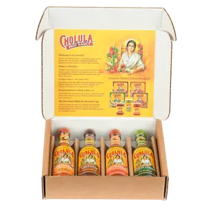 Cholula Hot Sauce Variety Pack, 4ct (Green Pepper, Chipotle, Chili Garlic & Sweet Habanero)