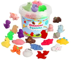 Mochi Squishy Toys, 24 pcs Dinasaur Squishy Animal Party Favors for Kids Classroom Prize Stress Relief Squishies Bulk Gift for Birthday Pinata Goodie Bag Filler Christmas Stocking Stuffers Easter