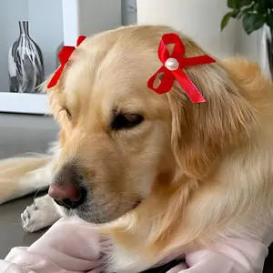 2pcs Dogs Hair Accessories Bows, Pet Hairstyles for Puppy Cat Cosplay Grooming Dog Pet Hair Clips Dog, Yorkie Teddy Dog Hair Accessories Daily