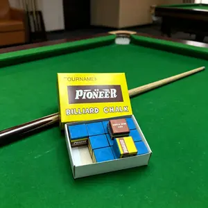 Billiard Cue Tip Cleaner Powder, 12 Pieces Per Box, Pool Table Accessories, Billiards Maintenance Supplies, Essential for Players