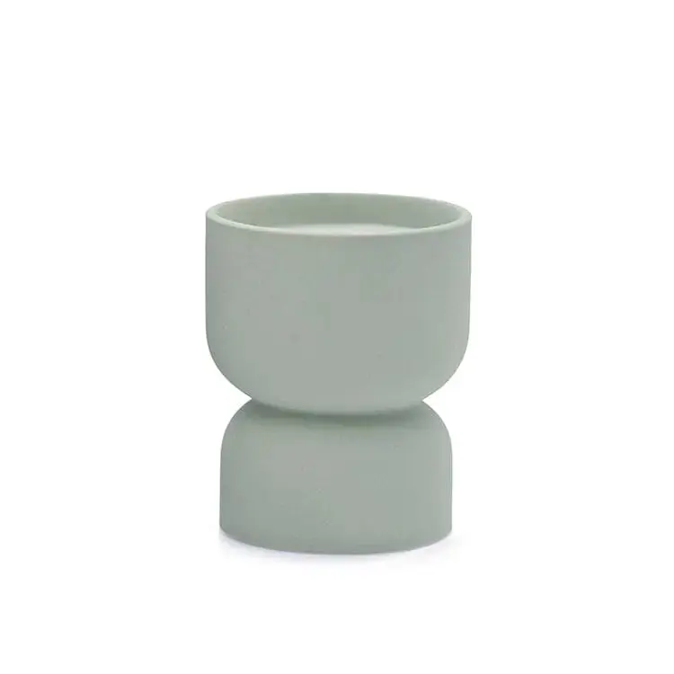 6 oz Ocean Rose & Bay Fragrance Candle with Subtle Lemon Notes - Ceramic Vessel Home Decor Accent, Ideal for Room Decor, House Decoration (Ceramic Vessel Fits Small Planter Displays)