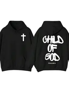 Child of God Hoodie – 2-Sided Faith Graphic Pullover, Christian Streetwear Sweatshirt, Unisex Casual Outfit, Trendy Spiritual Apparel Black Breathable