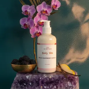 Black Raspberry Vanilla Body Silk for Soft Moisturized Skin | Plum Wine Vanilla Body Lotion | Niacinamide Brightening | Luxury Body Skincare Women