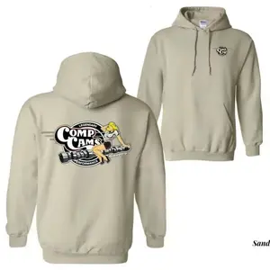 COMP Cams Graphic 2-Sided Hoodie, Stylish Hoodie For Automotive Enthusiasts, Long Sleeve Streetwear For Truck & Car Lovers, Performance Pullover For Men and Women