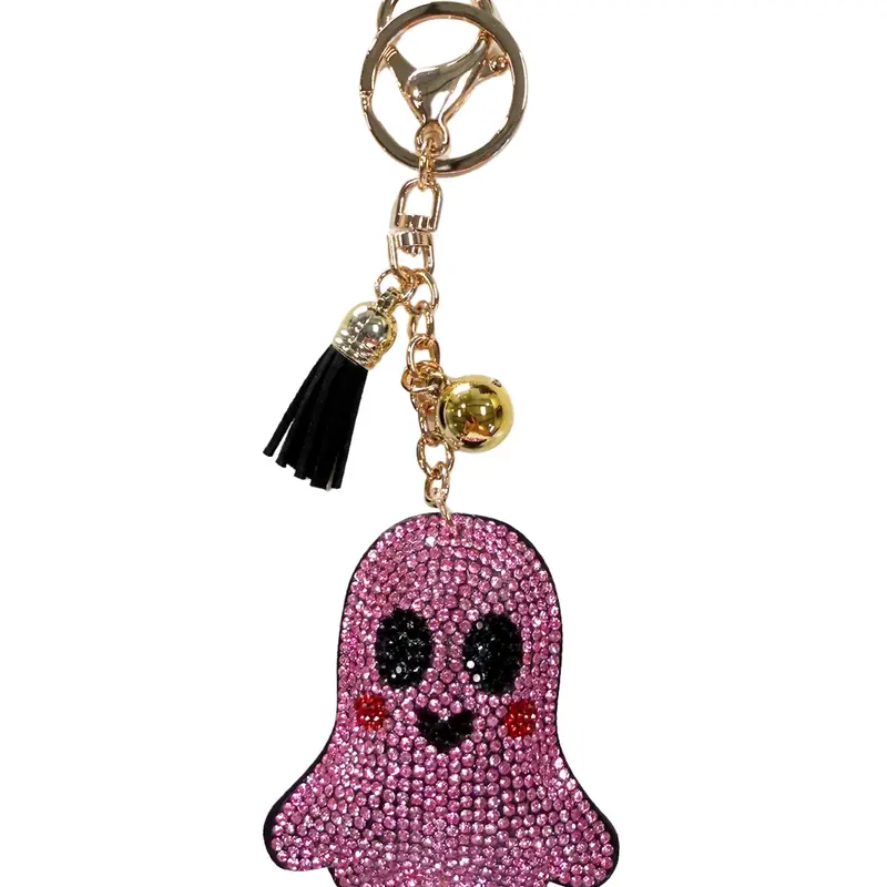 Gold Blush Seasonal Bling Bag Charm with Keychain, Fashion Accessory for Keys, Purse, Backpack decor keychain bag