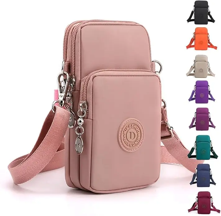 Ladies' small crossbody bag, mini phone bag, wrist bag, wallet, shoulder bag, arm bag, travel bag, smooth zipper, multi color selection, compact and fashionable ladies' bag, multi liner design, suitable for daily and date use