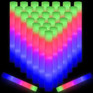 90pcs LED foam light stick - colorful flashing light stick, plastic lampshade, suitable for holiday party gifts, concert props, flashing durable light stick, Easter neon party decoration, New Year Carnival, Christmas decorative gifts