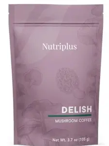 Nutriplus DELISH Mushroom Coffee - 3.7 oz (105 g) - Rich & Flavorful Mushroom Blend for Coffee Lovers