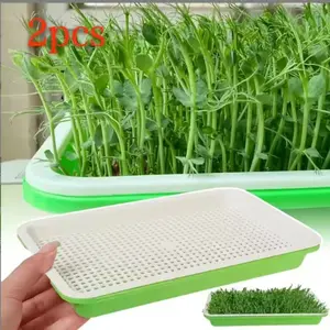 The 2-piece set includes (1 mesh tray +1 water tray) multifunctional bean sprout cultivation tray, which can easily grow mung bean sprouts and big bean sprouts and enhance the natural nutrition and energy of your kitchen.2j